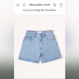 Abercrombie Curve Love High Rise Dad Shorts